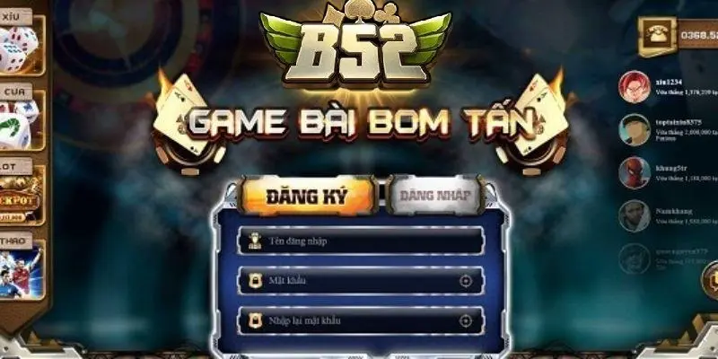 B52 CLUB sở hữu giao diện mạnh mẽ đậm chất bom tấn