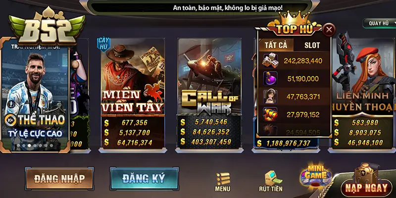 Có nhiều tựa game quay hũ tại chuyên mục nổ hũ B52 CLUB Có nhiều tựa game quay hũ tại chuyên mục nổ hũ B52 CLUB